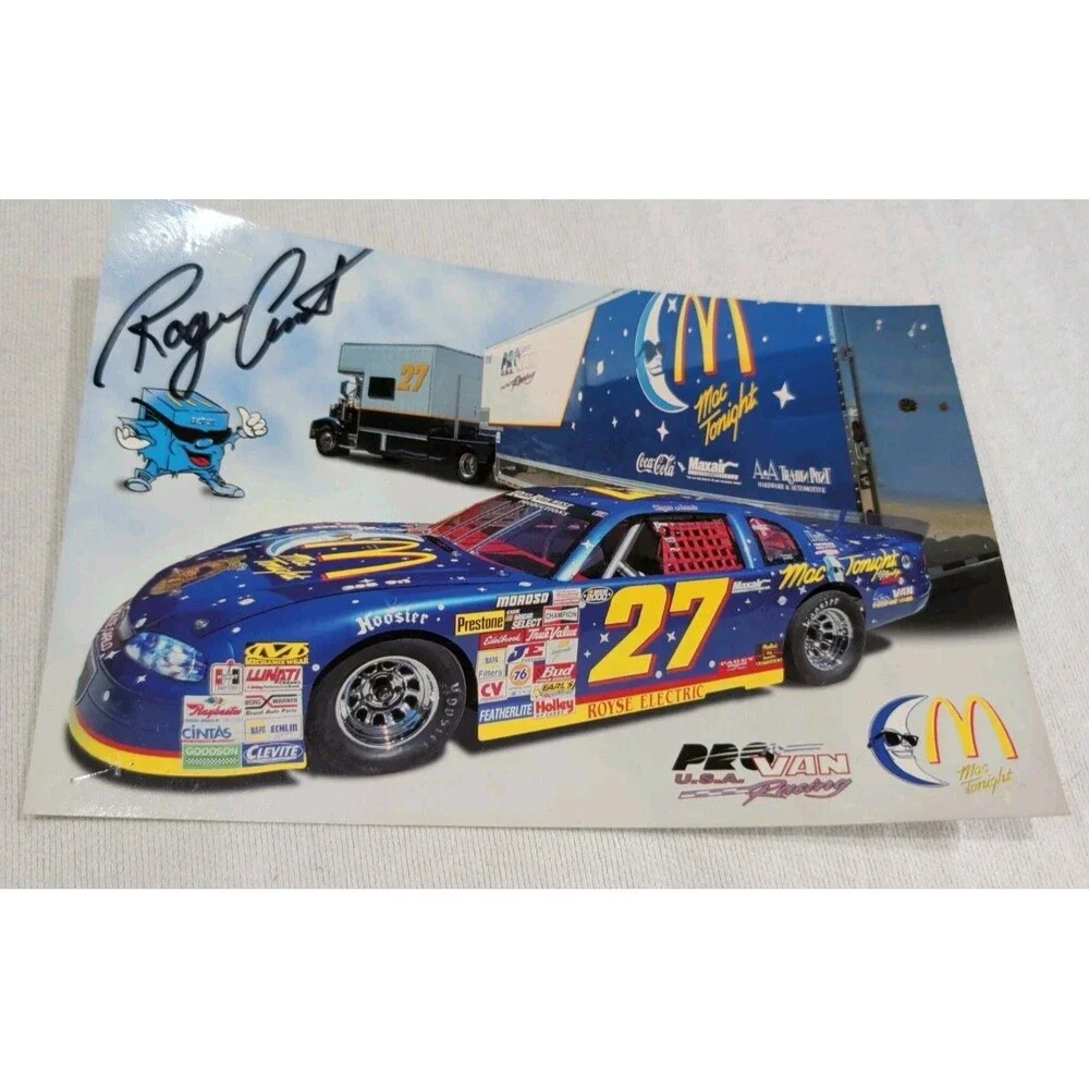 (4) NASCAR Autographed Promo Cards. Avants. Bowen. Robertson. Yackey.